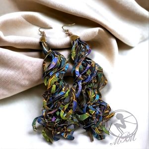 🆕 MBM "Twilight Seas" Swirl Tassel Earrings